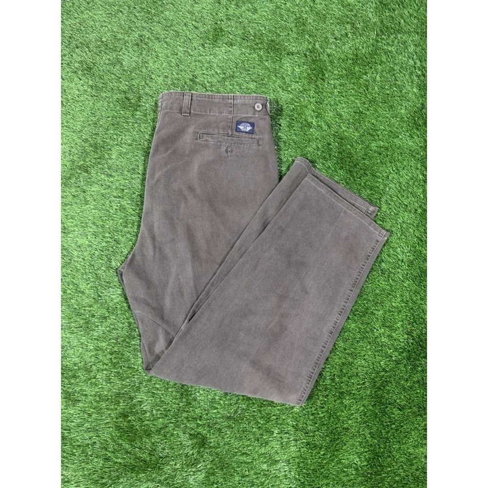 90s Dockers Mens 36x32 Pleated Casual Pants Brown Cotton Made in USA